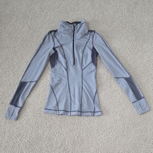 RARE Lululemon Mind Over Matter Half Zip In Hyper Stripe Soot Size 2